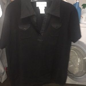 Black August Silk Xl stretch top dress slick nice